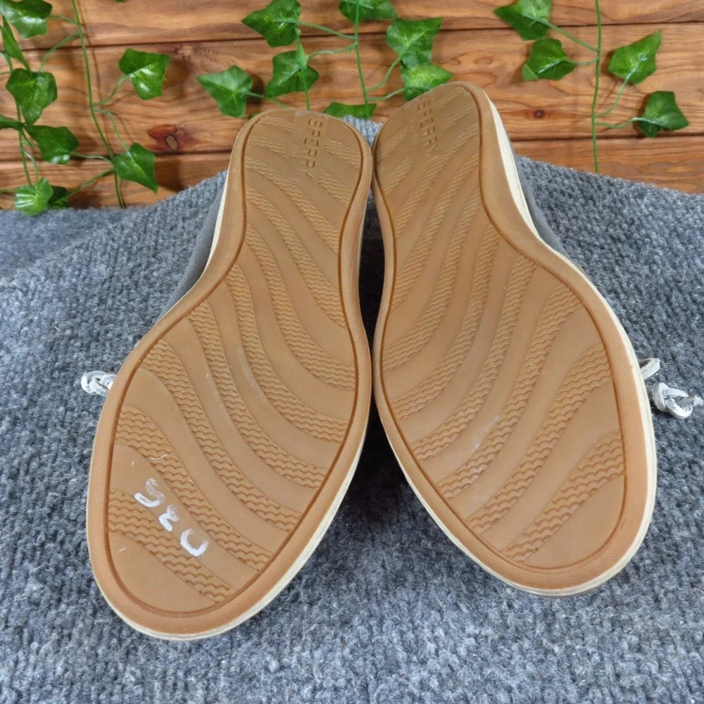 Sperry Songfish Women Casual Boat Shoes Size 6.5‎ Medium Gray Leather Textile